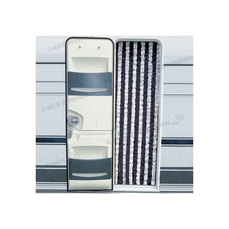 Tenda ciniglia bianco/grigio 56x200