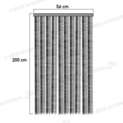 Gray / blue chenille curtain 56x200 2