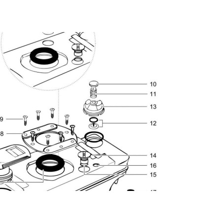 PULSADOR VENTILADOR AMARILLO C200 Thetford casete - 0752478