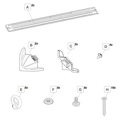 Garage Bars Corner coppia FIAMMA - 98655-906