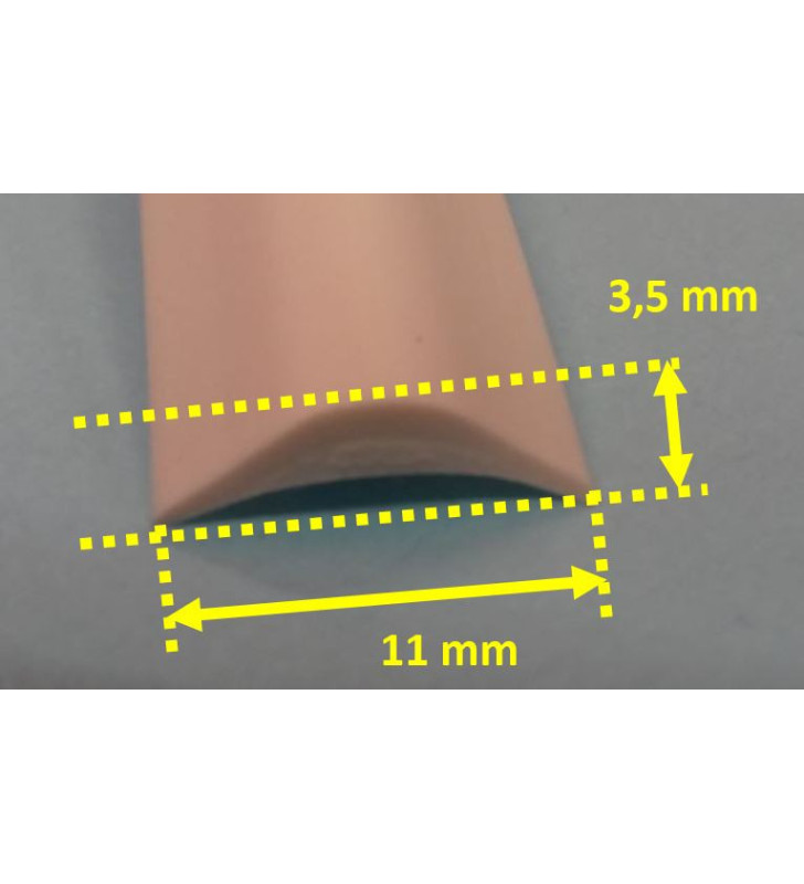 Cache-vis profil plastique 11mm noir