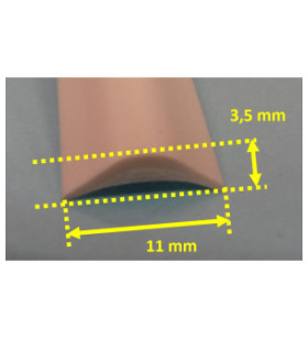 Graues Kunststoff-Schraubenabdeckprofil 11 mm 2