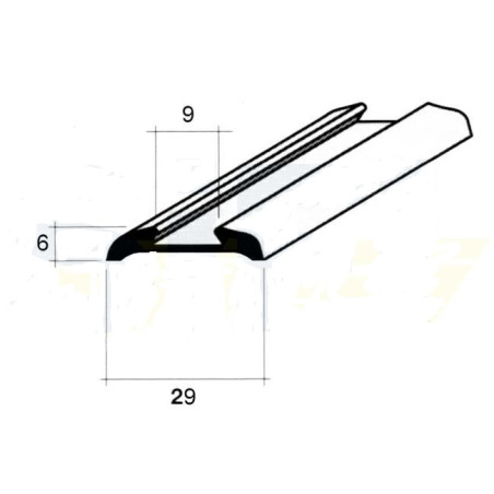 3 m Couvre-joint moyen Bandes d'aluminium anodisé argent