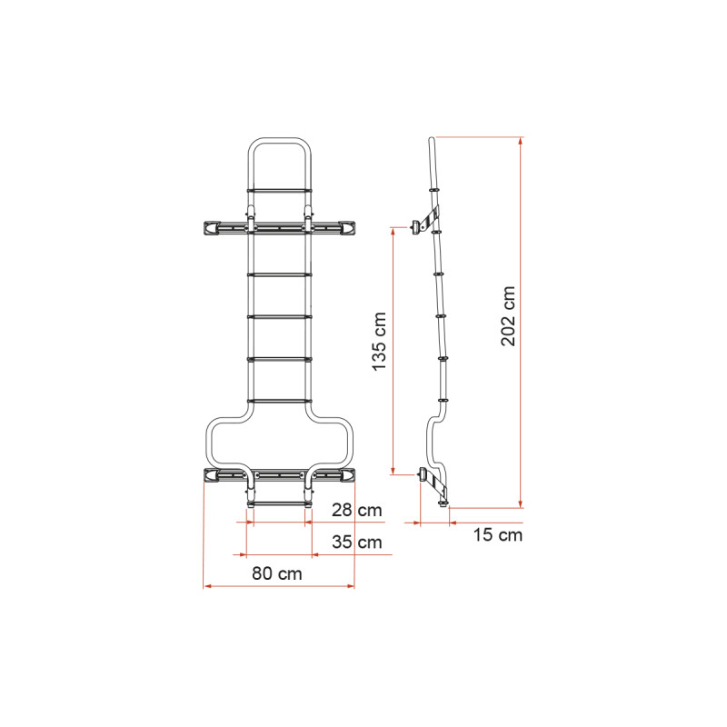 Escalera 6 Deluxe Dj H3 FIAMMA 02426-17A