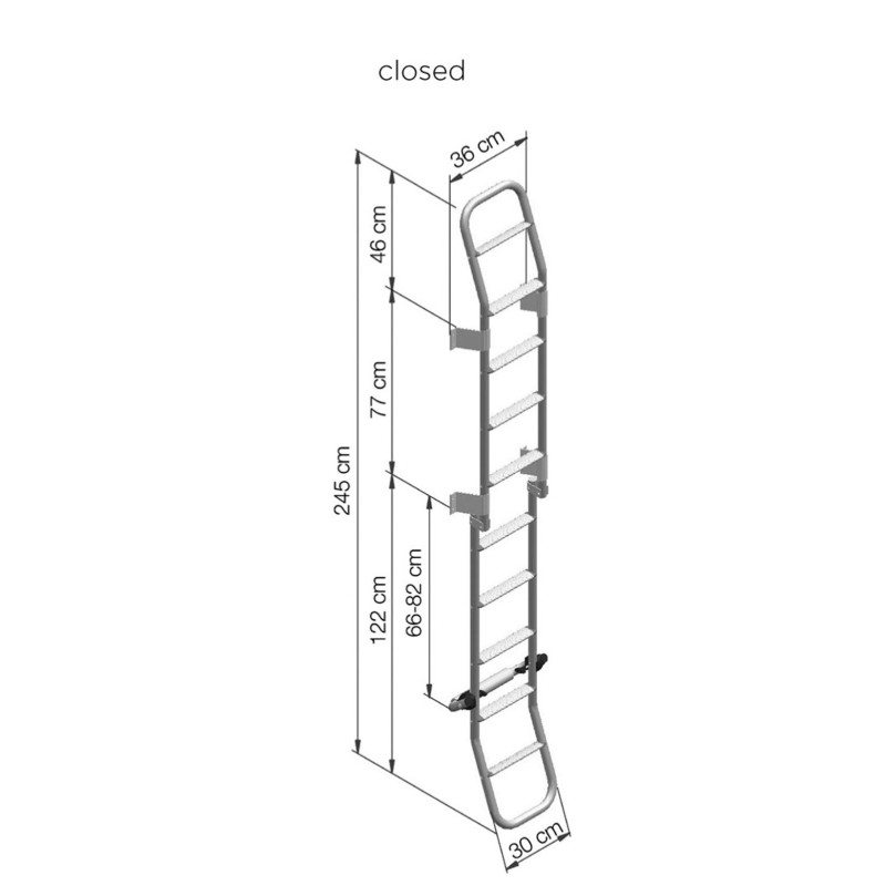 THULE 307488 - Mod 4 - 10 steps folding outdoor...