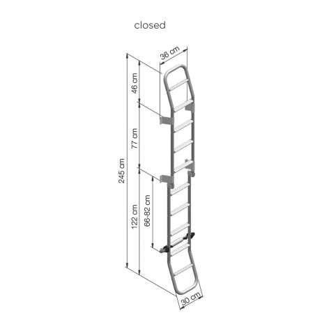 THULE 307488 - Mod 4 - 10 steps folding outdoor ladder