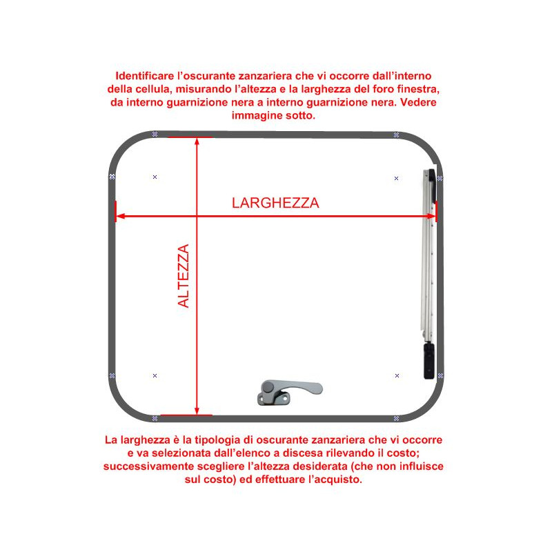 Zanzariera Oscurante tipo GM da 300x550 mm con...