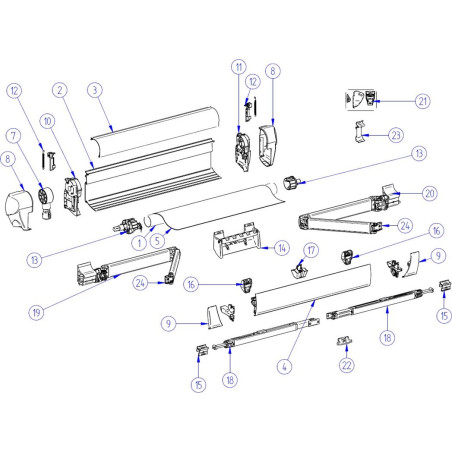 Kit cuffia DX + SX per 5003 THULE - 1500601589