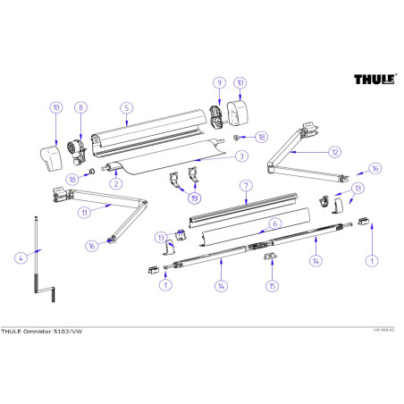 Linker Mechanismus mit 5102 Winde