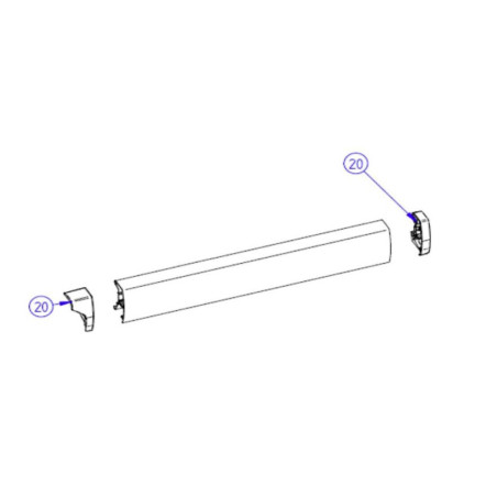 Set Finali Profilo Dx E Sx THULE 9200 Bianco - 1500602495