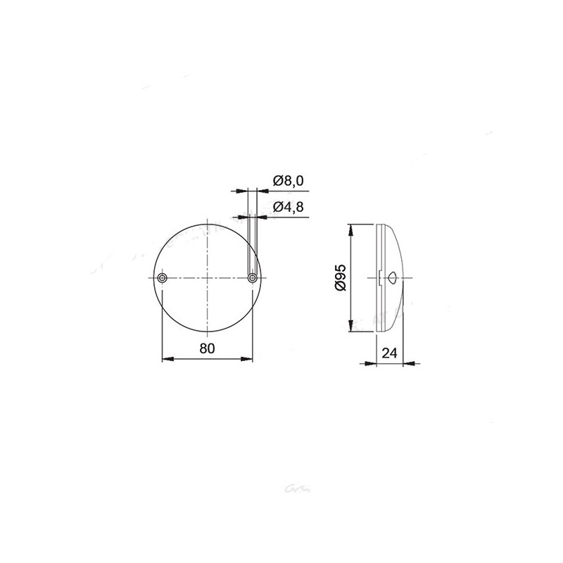Catadiottro Ø 95 mm serie 720 JOKON