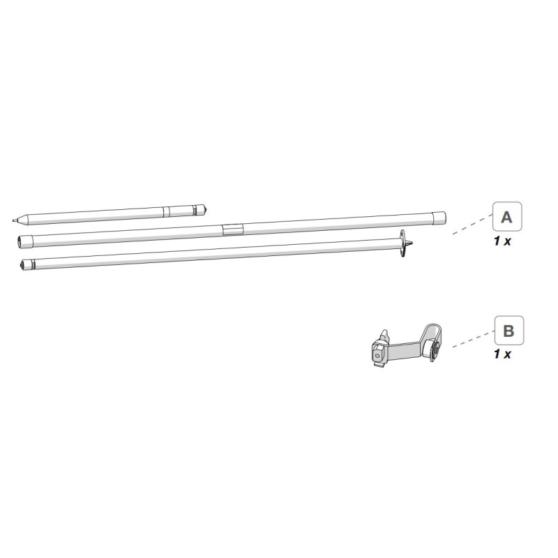 Fiamma Vertical Bar Door Pole F45 - 05161-02-