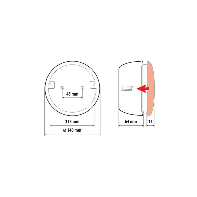 BASE POUR LAMPES RONDES Ø 140 MM art. 9445,...