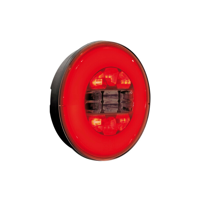 PILOTO TRASERO REDONDO 12/24V LED 3 FUNCIONES