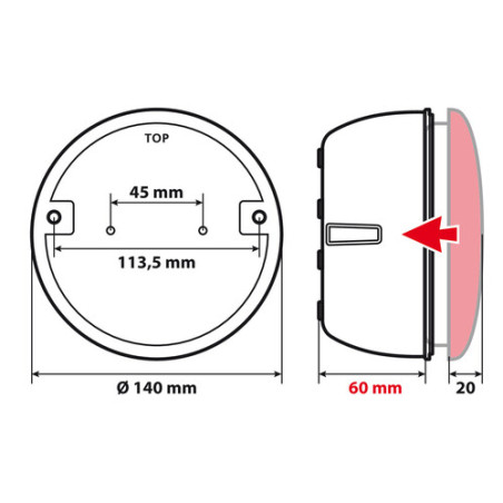 SOCKEL FÜR RUNDLEUCHTEN Ø 140 MM ast. 9441, 9442, 9443