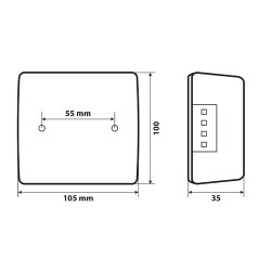 FANALE POST A 25 LED 4 FUNZIONI DESTRO 2