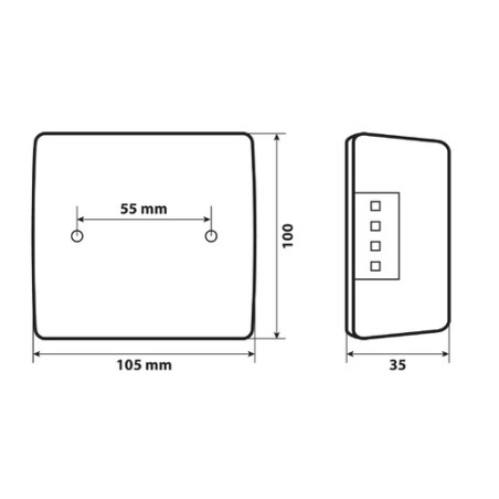 FANALE POST A 25 LED 4 FUNZIONI DESTRO
