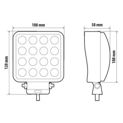Auxiliary light with 16 Led - 10 / 30V - White 2