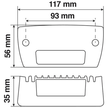 LAMPA 9W Zusatzscheinwerfer mit 6 LEDs - 9/32V - 117x56x35 mm Weiß