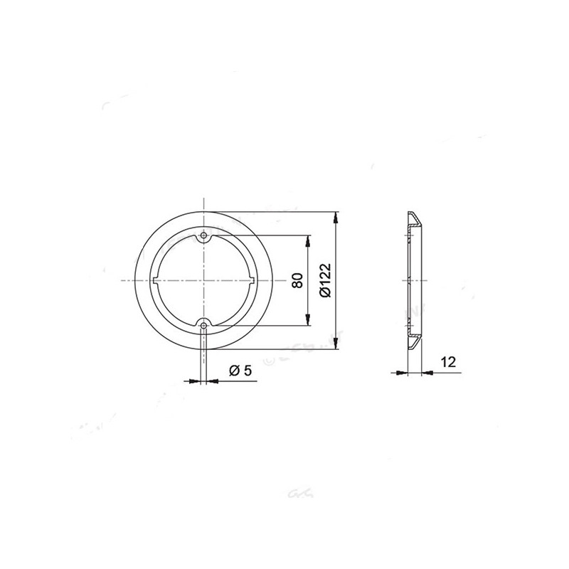 Oranger Zierring für Leuchten Ø 95 mm