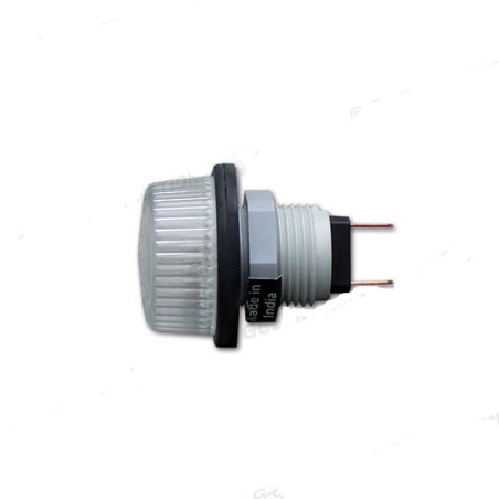 Indicador de dirección redondo con lente blanca