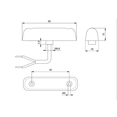Luci ingombro anteriori a LED bianchi JOKON PL24-2/12
