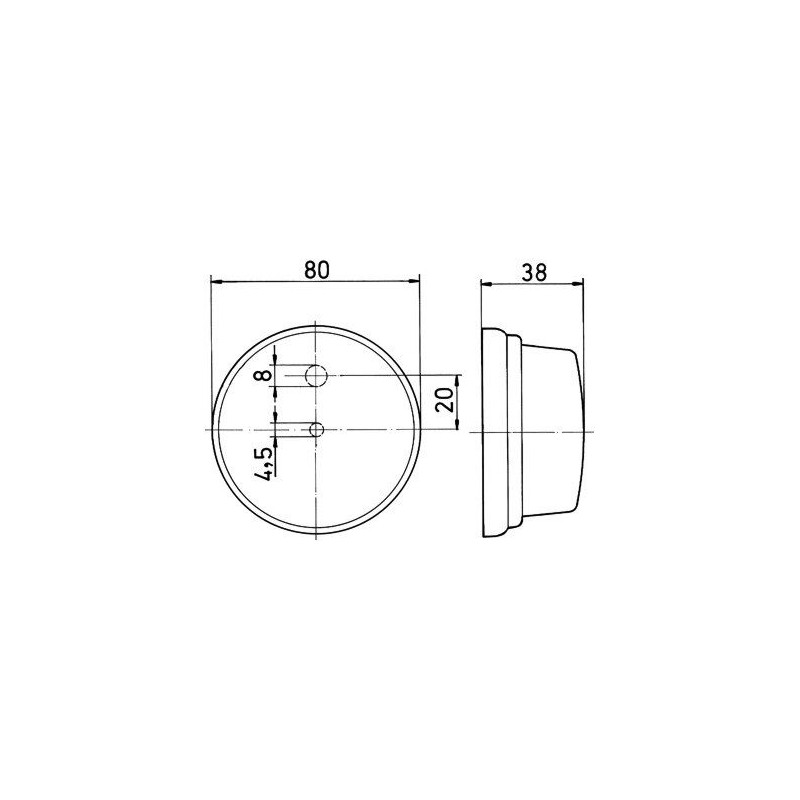 PLR 272/12-24 faro delantero 5W Ø80 JOKON