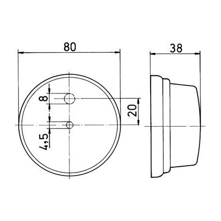 PLR 272/12-24 faro delantero 5W Ø80 JOKON