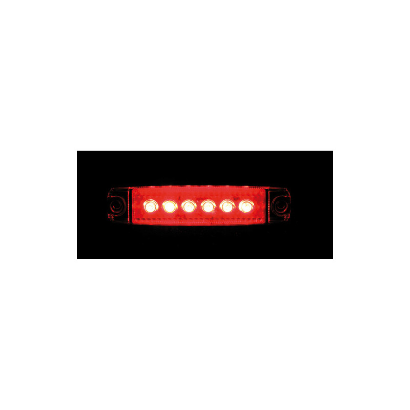 LUZ PLANA ROJA 6LED 12/24V R-18"