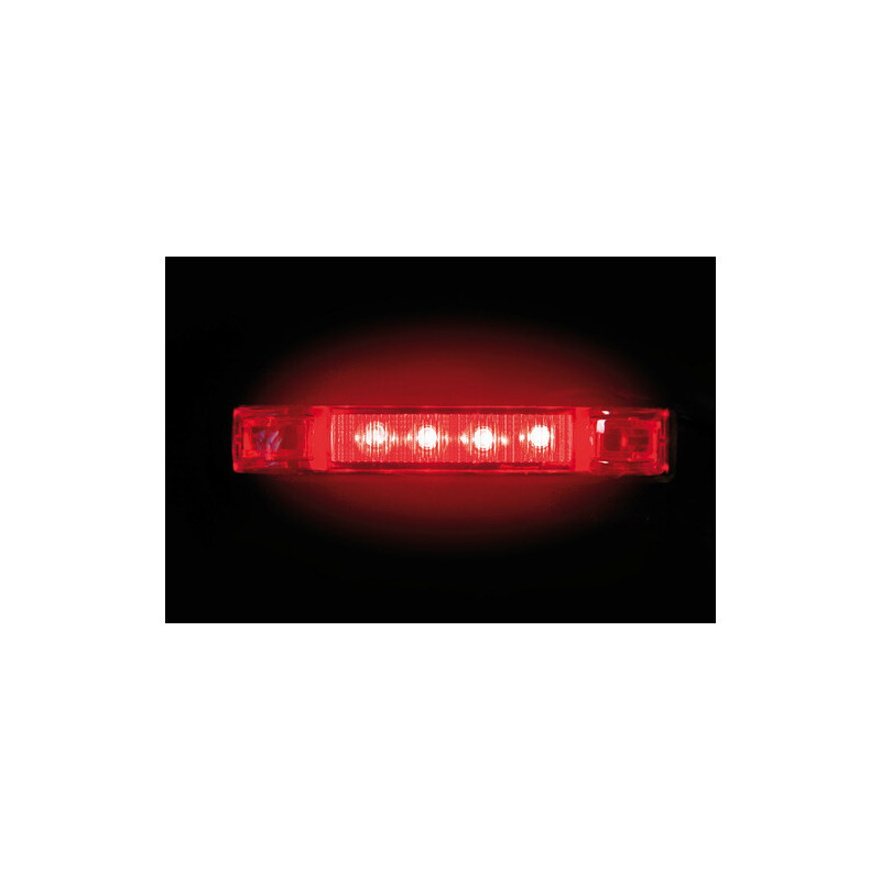 LUCE INGOMBRO 12/24V LUCE ROSSA 4 LED 96X15,6 MM