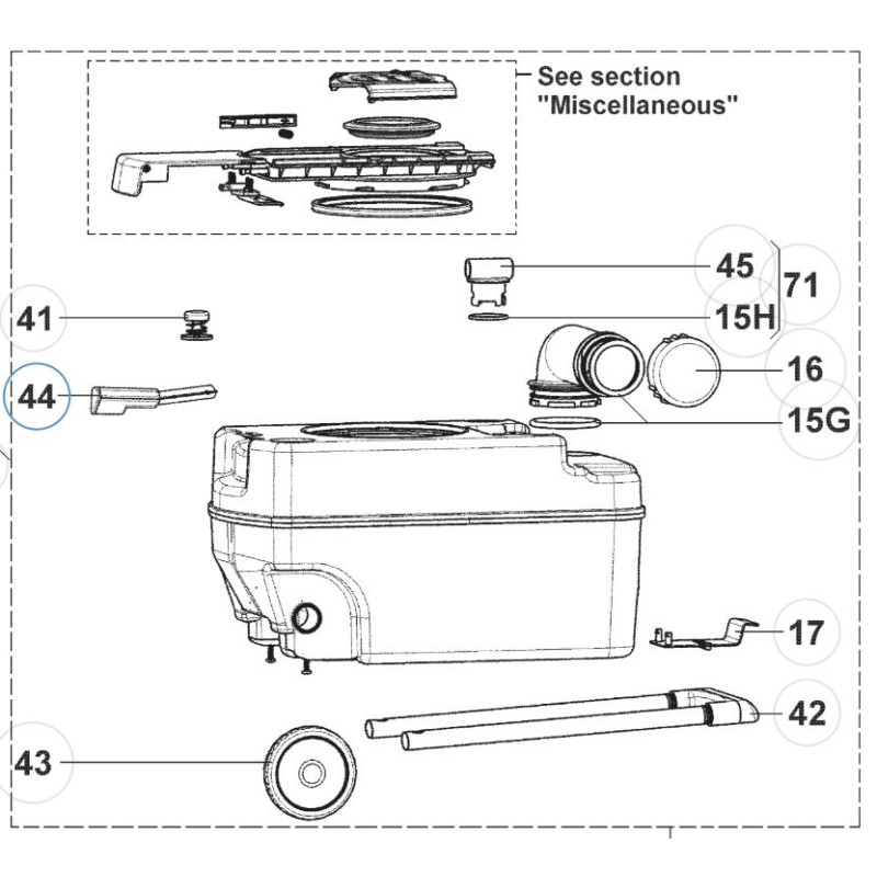 Flotador para cisterna de inodoro DOMETIC CT...