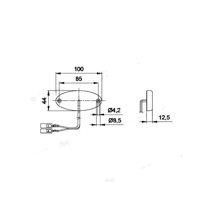 JOKON Fanale LED posteriore 100x44x12,5 mm