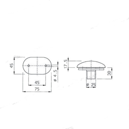 JOKON Segnalatore ingombro posteriore 75x45x17,5 mm
