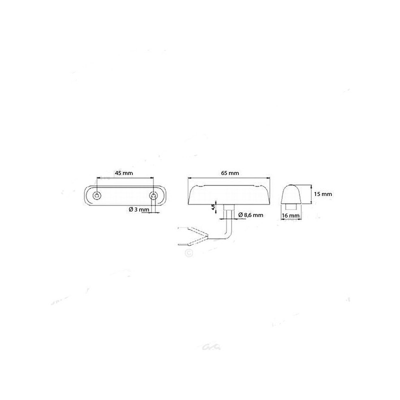 JOKON S Serie 24-2 Heckmarkierung LED 65x16x155...