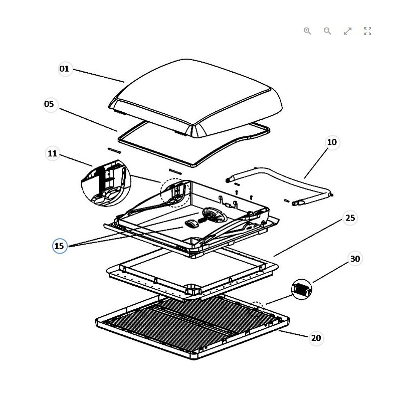 Bouton ouverture barre MINI HEKI PLUS et STYLE...