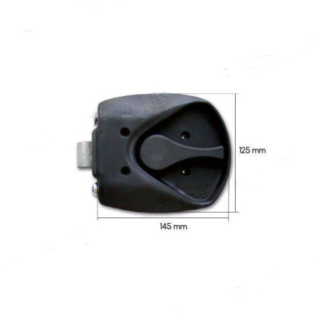 Kit de serrure FAP noir pour porte avec cylindre et clés