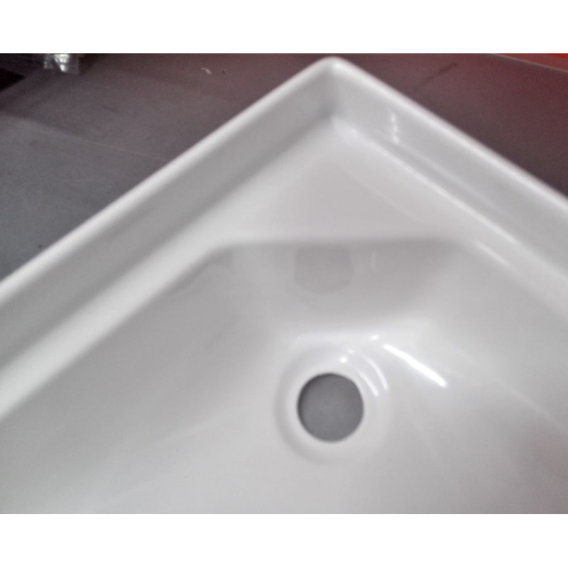 Lavello ad angolo 420x350x107 mm con portasapone