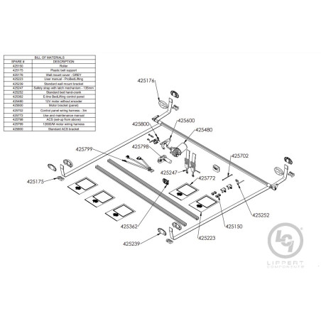 Sliding plastic bed Project 2000 - 425175