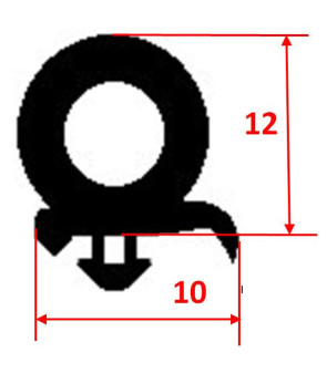 Porte ou casier profilé en caoutchouc de 5 mètres