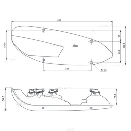 BBSNWDR JOKON L3000 - Phare multifonction gauche avec réflecteur triangulaire