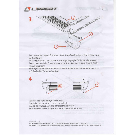 FRONTABDECKUNG 440 MM LIPPERT AUSSCHIEBETRITT 10856