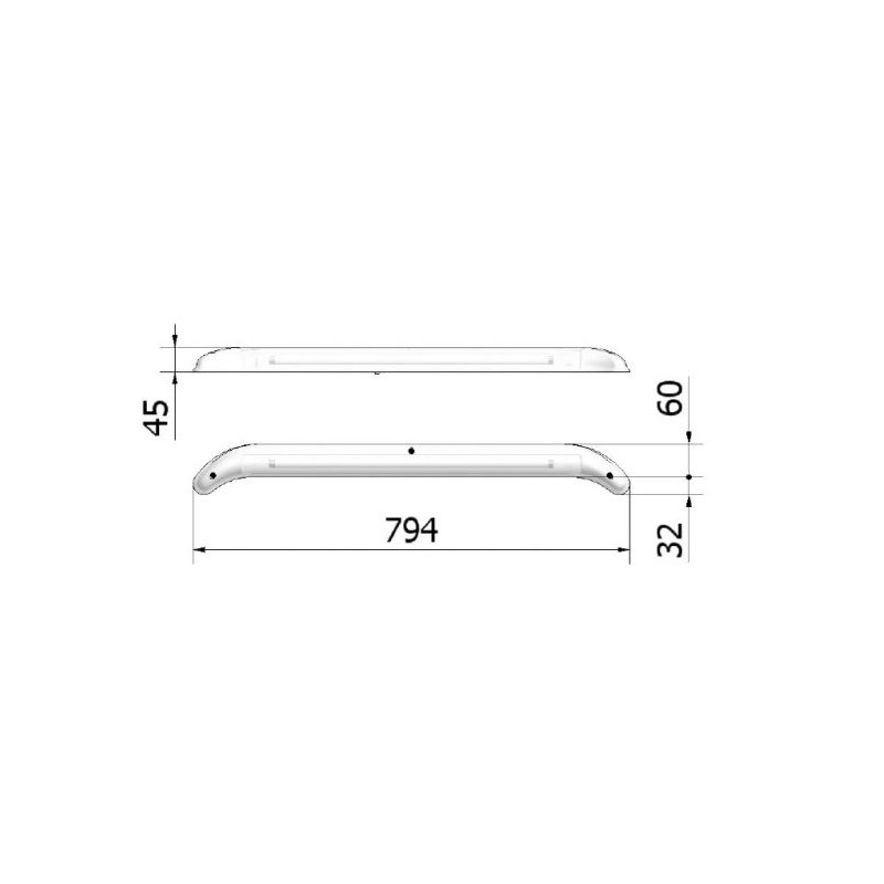 12V ceiling light - 2xLL8 LED - 1000 Lm 6500 °...