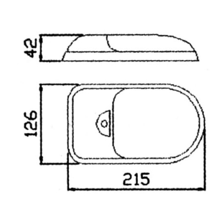 LUZ DE TECHO TIPO 70 LED 12V + INT WW STRIP 120L/m GRIS CLARO
