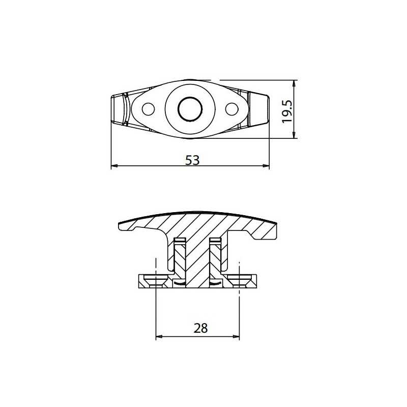ZADI hoher schwarzer stabiler Türstopper, 15 mm...