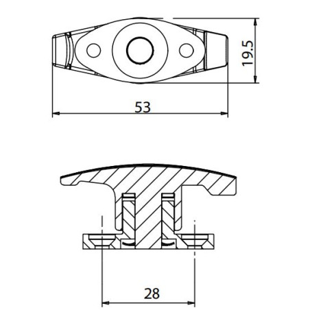 ZADI hoher schwarzer stabiler Türstopper, 15 mm hoher Falz