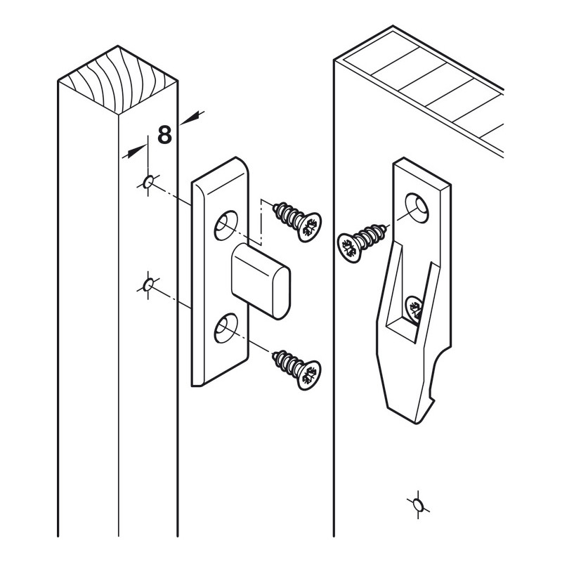 Soporte de panel de enclavamiento Keku