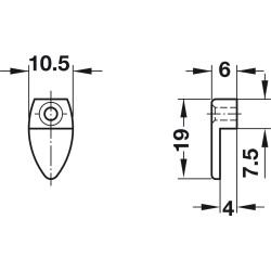 Satz 4-tlg. Spiegelclip aus transparentem Kunststoff 2