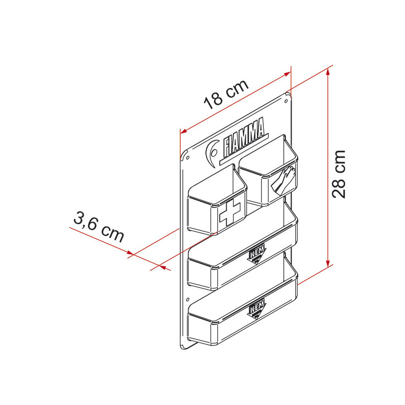 STORAGE CASE LID POCKET KASSETT FLAME 06339-01