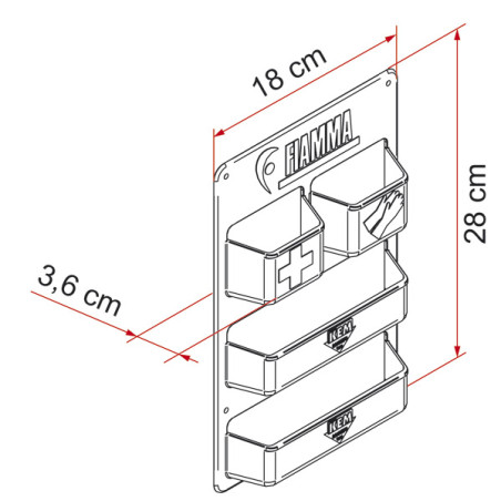 CAJA DE ALMACENAMIENTO TAPA BOLSILLO KASSETT FLAME 06339-01