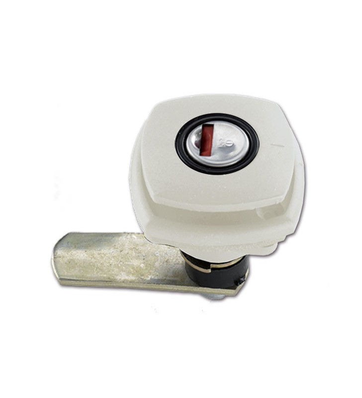 Zadi white std tailgate lock w / cyl and keys